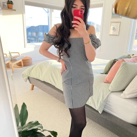 SOLD - NWT: Zara Gingham Mini Dress - Picture 2 of 5